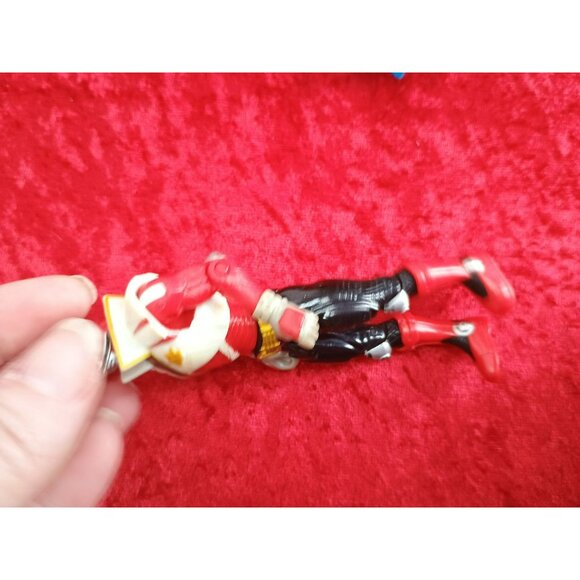 Power Rangers Samurai Super Mega Ranger Fire Red‎ Ranger 4" Action Figure - Picture 5 of 5